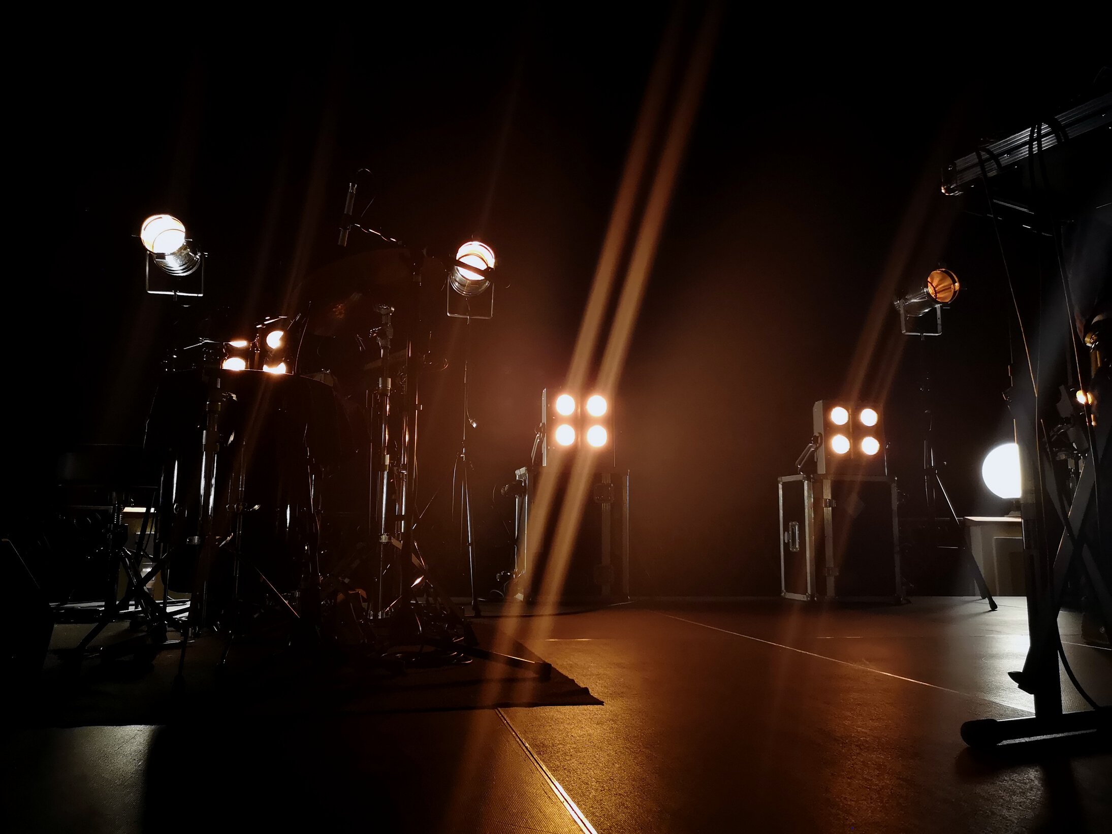 Concert Stage with Lighting Equipment